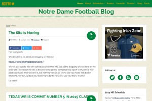 Screenshot of Notre Dame Football Schedule | Notre Dame Football Blog For