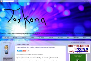 Screenshot of Tork's blog