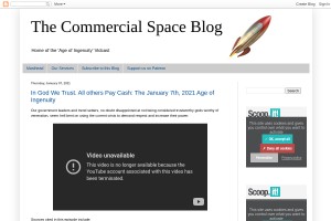 Screenshot of Commercial Space Blog