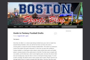 Screenshot of Boston Sports Blog