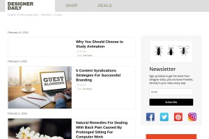 Screenshot of Design daily news
