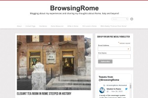 Screenshot of Browsing Rome â€” Blogging about my experiences and sharing