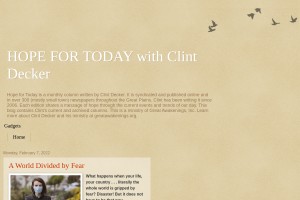 Screenshot of Hope for Today with Clint Decker