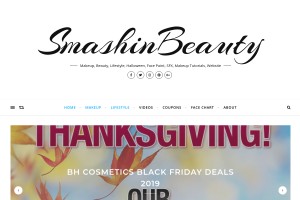 Screenshot of Smashinbeauty Makeup and Beauty Website