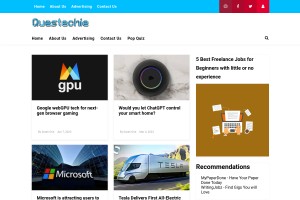 Screenshot of Questechie - Trends In Internet Technology