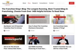 Screenshot of Best Franchise Business Blog