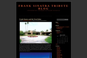 Screenshot of Frank Sinatra Tribute Blog