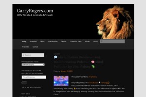 Screenshot of GarryRogers.com  A Writers Website