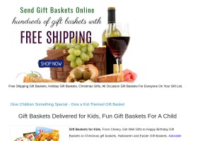 Screenshot of Adorable Gift Baskets Blog