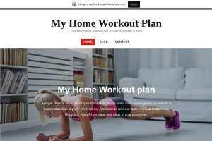 Screenshot of My Home Workout Plan -blog