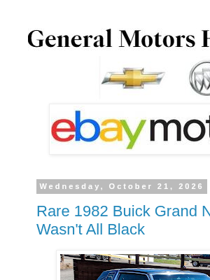 Screenshot of General Motors High-Performance Blog