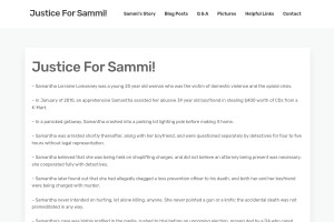 Screenshot of Justice For Sammi!
