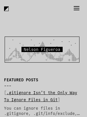 Screenshot of Nelson Figueroa's Tech Blog