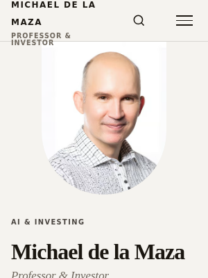 Screenshot of Michael de la Maza