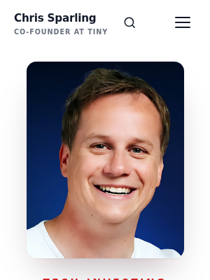 Screenshot of Chris Sparling