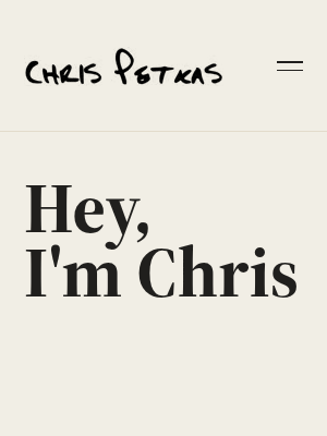 Screenshot of Chris Petkas
