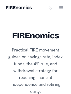 Screenshot of FIREnomics