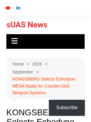 Screenshot of MESA Radar for Counter-UAS Weapon Systems