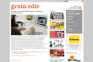 Screenshot of grain edit | modern graphic design inspiration blog + vintage gr