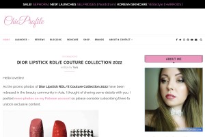 Screenshot of Chicprofile