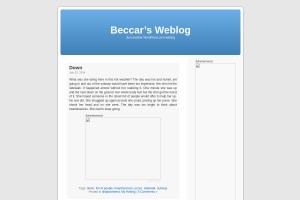 Screenshot of Beccar's Weblog