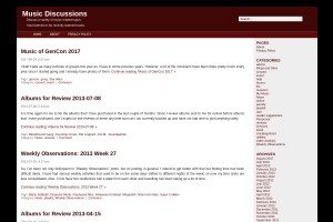 Screenshot of Music Discussions