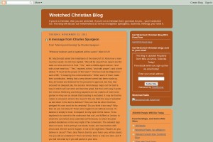 Screenshot of Wretched Christian Blog