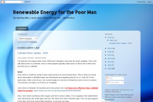 Screenshot of Renewable Energy for the Poor Man