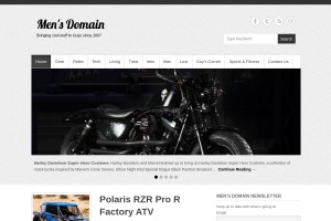 Screenshot of Men's Domain-New Zealands best online lifestyle magazine for men