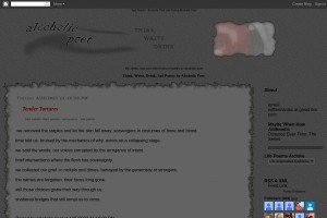 Screenshot of Alcoholic Poet's Sad Poetry