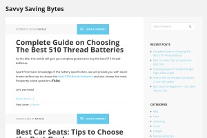 Screenshot of Savvy Saving Bytes
