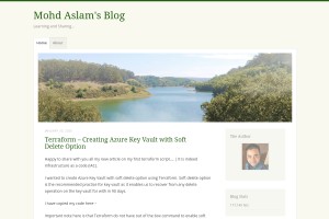 Screenshot of Mohd Aslam's Blog