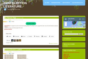 Screenshot of The Irish Election Literature Blog â€“ Home Page