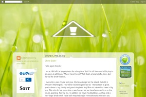 Screenshot of FatBottomBLOG: Living green