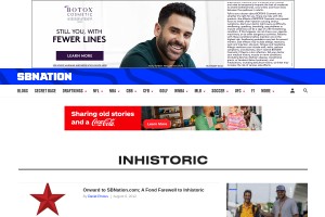Screenshot of Inhistoric - The sports history blog