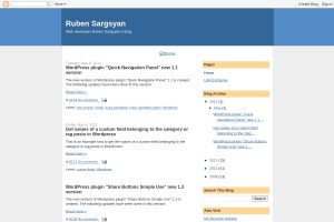 Screenshot of Web developer Ruben Sargsyan's blog