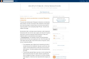 Screenshot of Dupuytren Foundation