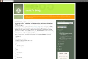 Screenshot of Sanal's Blog