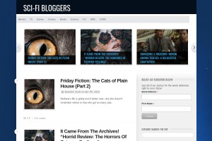 Screenshot of Sci Fi Bloggers - Sci Fi reviews, news, videos and games