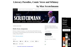 Screenshot of Literary Parodies, Comic Verse and Whimsy by Max Scratchman