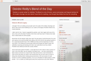 Screenshot of Deirdre Reilly's Blend of the Day