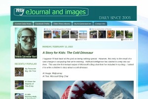 Screenshot of my eJournal and images