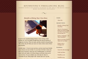 Screenshot of Kpcwriting's Freelancing Blog