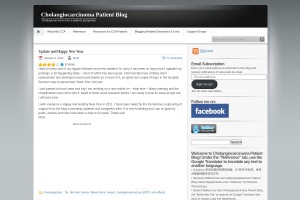 Screenshot of Cholangiocarcinoma Patient Blog