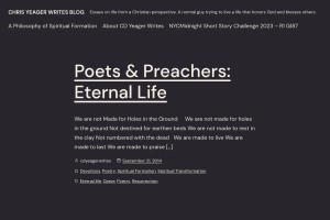 Screenshot of Chris Yeager Writes Blog