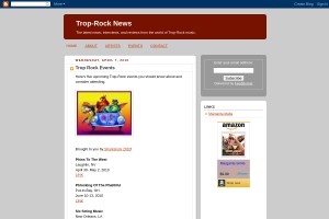 Screenshot of Trop Rock News