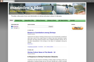 Screenshot of shrimp culture information