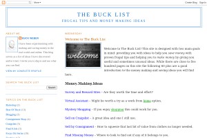 Screenshot of The Buck List