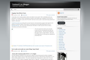 Screenshot of National Law Blogger