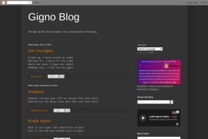 Screenshot of Gigno Blog